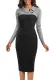 White Vintage Turn-Down Collar Pinup Button Midi Dress