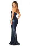 Spellbound Strapless Gown Blue