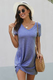 Sky Blue The Triblend Side Knot Dress