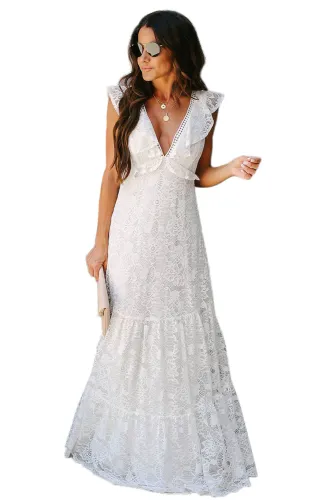 All My Love Lace Tiered Maxi Dress
