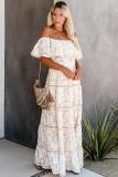 Above The Clouds Off The Shoulder Maxi Dress