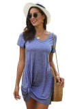 Sky Blue The Triblend Side Knot Dress