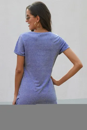 Sky Blue The Triblend Side Knot Dress