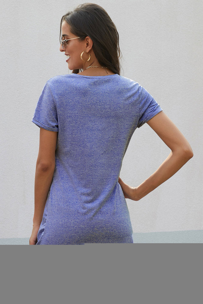 Sky Blue The Triblend Side Knot Dress