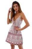 White Floral Pattern Tank Slip Dress