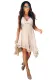 Khaki Crochet Lace Ruffle Dress