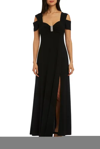 Black Long Cold Shoulder Dress
