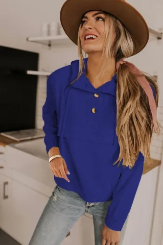 diy Blue Alpine Drawstring Hoodie 21