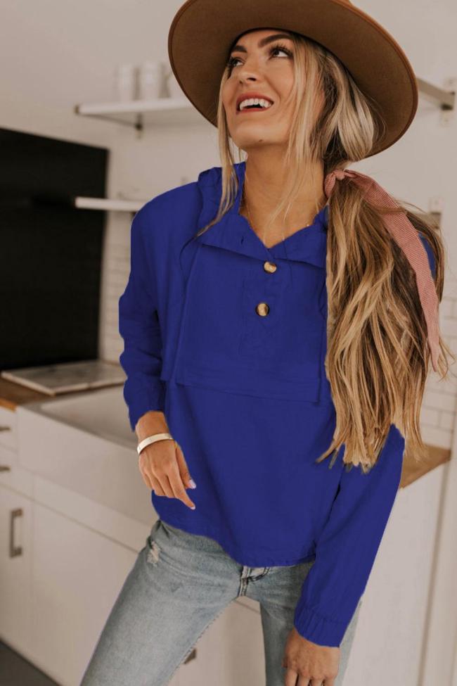 diy Blue Alpine Drawstring Hoodie 21