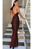 Red This Is Love Glitter Gown