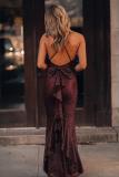 Red This Is Love Glitter Gown