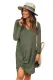 Green Long Sleeve Side Knot T-shirt Mini Dress