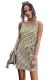 Yellow Sexy Sling Striped Sleeveless Short Dress