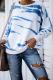 White Snow Tiger Tie Dye Pullover Sweatshirt