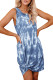 Blue Tie Dye Knit Tank Dress