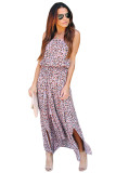 Multicolor Strapless Cheetah Dress