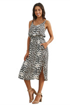 Stylish Leopard Printed Midi Dress
