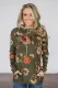 0库存缺货预定Green Floral Cowl Neck Sweatshirt 21