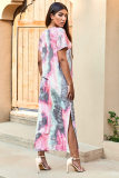 Gray Tie Dye Maxi Dress