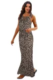 Black Floral Pattern Maxi Dress