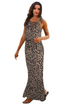 Black Floral Pattern Maxi Dress