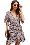 Victory At Last Leopard Ruffle Dress