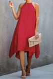 Red Ring The Alarm Luxe Midi Dress