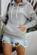 Gray Stay Home Squad Pocketed Cotton Blend Hoodie