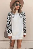 Turtleneck Leopard Print Mini Dress