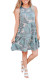 Camo Print Ruffled Sleeveless Short Dress