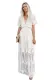 White Floral Lace Maxi Dress