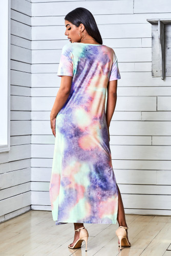 Blue Tie Dye Maxi Dress