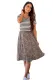 Striped Cheetah Print Swing Dress