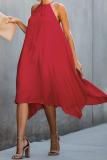 Red Ring The Alarm Luxe Midi Dress