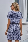 Gray Cheetah Tunic Dress