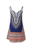 Navy Boho Aztec Print Sleeveless Sundress