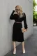 Black Ribbed Midi Sweater Dress
