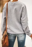 Coffee and Slogan Print Pullover Sweatshirt