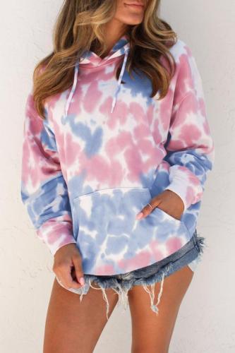 Multicolor Tie-dye Hooded Sweatshirt