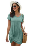 Green The Triblend Side Knot Dress