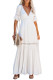 Swiss Dot Lace Trim Maxi Dress
