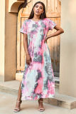 Gray Tie Dye Maxi Dress