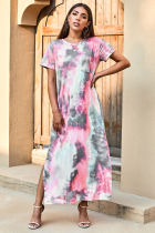 Gray Tie Dye Maxi Dress