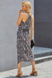 Leopard Wrap Midi Dress