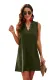 Green Eyelash V Neck Sleeveless Shift Mini Dress
