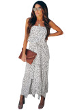 White Strapless Cheetah Dress