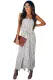 White Strapless Cheetah Dress