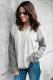 0库存未设置缺货Gray Clear As Day Contrast Knit Top 21