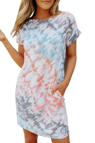 Fashion Tie-dye T-shirt Mini Dress