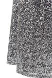 Blue Gradient One Shoulder Sequin Party Evening Dress